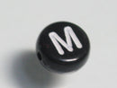 TOKO-BEADS P011-2-M Alphabet (M) 7mm P011-2-M アルファベット（M） 7mm Asian bead & African bead  Handmade,Lampeork,bead,asia,india,ethnic,parts,accessory,beads とんぼ玉,ビーズ,トンボ玉,アジア,インド,エスニック,手作り,パーツ,アクセサリー