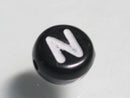 TOKO-BEADS P011-2-N Alphabet (N) 7mm P011-2-N アルファベット（N） 7mm Asian bead & African bead  Handmade,Lampeork,bead,asia,india,ethnic,parts,accessory,beads とんぼ玉,ビーズ,トンボ玉,アジア,インド,エスニック,手作り,パーツ,アクセサリー