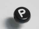 TOKO-BEADS P011-2-P Alphabet (P) 7mm P011-2-P アルファベット（P） 7mm Asian bead & African bead  Handmade,Lampeork,bead,asia,india,ethnic,parts,accessory,beads とんぼ玉,ビーズ,トンボ玉,アジア,インド,エスニック,手作り,パーツ,アクセサリー