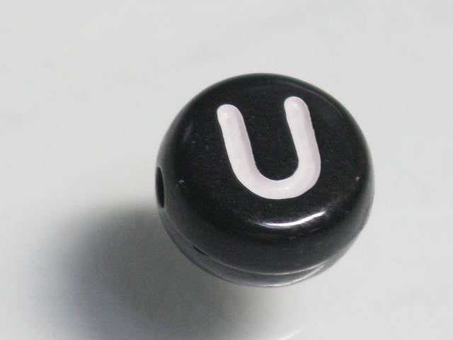 TOKO-BEADS P011-2-U Alphabet (U) 7mm P011-2-U アルファベット（U） 7mm Asian bead & African bead  Handmade,Lampeork,bead,asia,india,ethnic,parts,accessory,beads とんぼ玉,ビーズ,トンボ玉,アジア,インド,エスニック,手作り,パーツ,アクセサリー