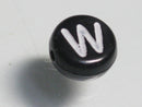 TOKO-BEADS P011-2-W Alphabet (W) 7mm P011-2-W アルファベット（W） 7mm Asian bead & African bead  Handmade,Lampeork,bead,asia,india,ethnic,parts,accessory,beads とんぼ玉,ビーズ,トンボ玉,アジア,インド,エスニック,手作り,パーツ,アクセサリー