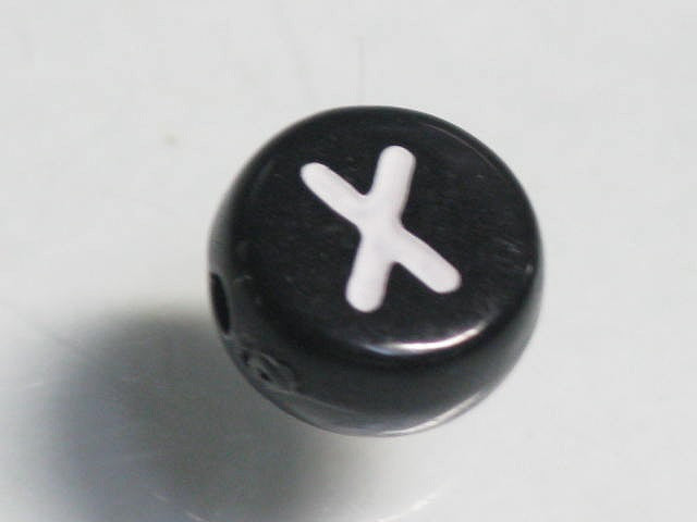 TOKO-BEADS P011-2-X Alphabet (X) 7mm P011-2-X アルファベット（X） 7mm Asian bead & African bead  Handmade,Lampeork,bead,asia,india,ethnic,parts,accessory,beads とんぼ玉,ビーズ,トンボ玉,アジア,インド,エスニック,手作り,パーツ,アクセサリー