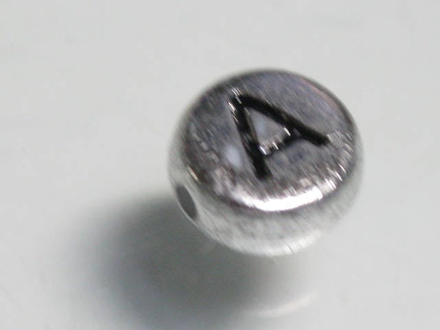 TOKO-BEADS P011-3-A Alphabet (A) 7mm P011-3-A アルファベット（A） 7mm Asian bead & African bead  Handmade,Lampeork,bead,asia,india,ethnic,parts,accessory,beads とんぼ玉,ビーズ,トンボ玉,アジア,インド,エスニック,手作り,パーツ,アクセサリー