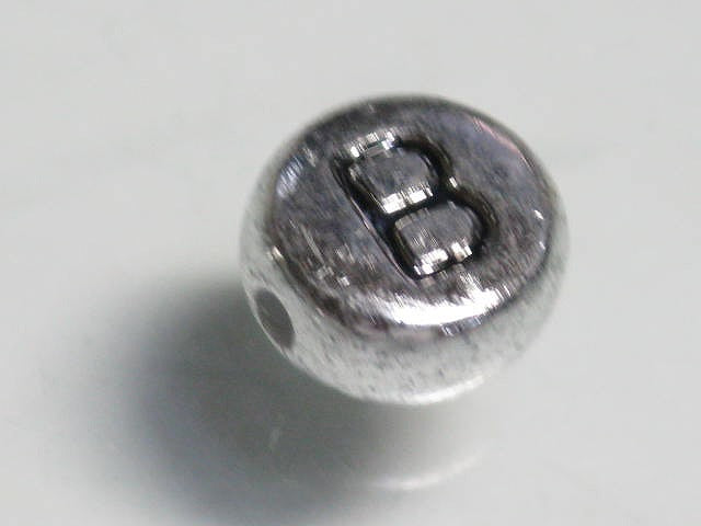 TOKO-BEADS P011-3-B Alphabet (B) 7mm P011-3-B アルファベット（B） 7mm Asian bead & African bead  Handmade,Lampeork,bead,asia,india,ethnic,parts,accessory,beads とんぼ玉,ビーズ,トンボ玉,アジア,インド,エスニック,手作り,パーツ,アクセサリー