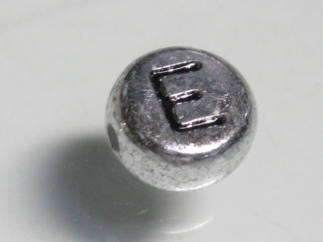 TOKO-BEADS P011-3-E Alphabet (E) 7mm P011-3-E アルファベット（E） 7mm Asian bead & African bead  Handmade,Lampeork,bead,asia,india,ethnic,parts,accessory,beads とんぼ玉,ビーズ,トンボ玉,アジア,インド,エスニック,手作り,パーツ,アクセサリー