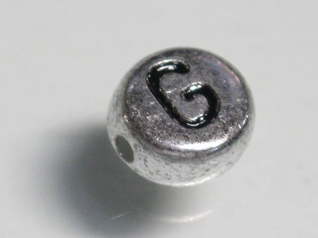 TOKO-BEADS P011-3-G Alphabet (G) 7mm P011-3-G アルファベット（G） 7mm Asian bead & African bead  Handmade,Lampeork,bead,asia,india,ethnic,parts,accessory,beads とんぼ玉,ビーズ,トンボ玉,アジア,インド,エスニック,手作り,パーツ,アクセサリー