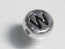 TOKO-BEADS P011-3-W Alphabet (W) 7mm P011-3-W アルファベット（W） 7mm Asian bead & African bead  Handmade,Lampeork,bead,asia,india,ethnic,parts,accessory,beads とんぼ玉,ビーズ,トンボ玉,アジア,インド,エスニック,手作り,パーツ,アクセサリー