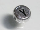 TOKO-BEADS P011-3-Y Alphabet (Y) 7mm P011-3-Y アルファベット（Y） 7mm Asian bead & African bead  Handmade,Lampeork,bead,asia,india,ethnic,parts,accessory,beads とんぼ玉,ビーズ,トンボ玉,アジア,インド,エスニック,手作り,パーツ,アクセサリー