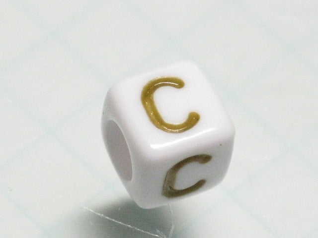 TOKO-BEADS P012-1-C Alphabet (C) 6mm P012-1-C アルファベット（C） 6mm Asian bead & African bead  Handmade,Lampeork,bead,asia,india,ethnic,parts,accessory,beads とんぼ玉,ビーズ,トンボ玉,アジア,インド,エスニック,手作り,パーツ,アクセサリー