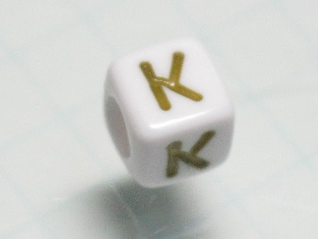 TOKO-BEADS P012-1-K Alphabet (K) 6mm P012-1-K アルファベット（K） 6mm Asian bead & African bead  Handmade,Lampeork,bead,asia,india,ethnic,parts,accessory,beads とんぼ玉,ビーズ,トンボ玉,アジア,インド,エスニック,手作り,パーツ,アクセサリー