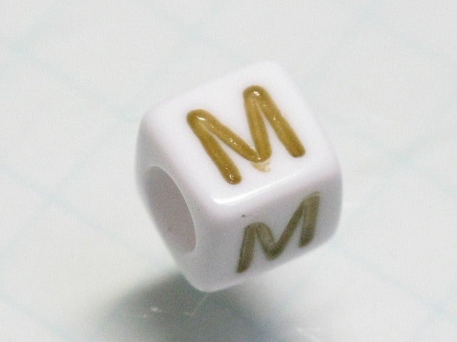 TOKO-BEADS P012-1-M Alphabet (M) 6mm P012-1-M アルファベット（M） 6mm Asian bead & African bead  Handmade,Lampeork,bead,asia,india,ethnic,parts,accessory,beads とんぼ玉,ビーズ,トンボ玉,アジア,インド,エスニック,手作り,パーツ,アクセサリー