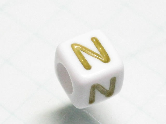 TOKO-BEADS P012-1-N Alphabet (N) 6mm P012-1-N アルファベット（N） 6mm Asian bead & African bead  Handmade,Lampeork,bead,asia,india,ethnic,parts,accessory,beads とんぼ玉,ビーズ,トンボ玉,アジア,インド,エスニック,手作り,パーツ,アクセサリー