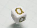 TOKO-BEADS P012-1-Q Alphabet (Q) 6mm P012-1-Q アルファベット（Q） 6mm Asian bead & African bead  Handmade,Lampeork,bead,asia,india,ethnic,parts,accessory,beads とんぼ玉,ビーズ,トンボ玉,アジア,インド,エスニック,手作り,パーツ,アクセサリー