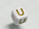 TOKO-BEADS P012-1-U Alphabet (U) 6mm P012-1-U アルファベット（U） 6mm Asian bead & African bead  Handmade,Lampeork,bead,asia,india,ethnic,parts,accessory,beads とんぼ玉,ビーズ,トンボ玉,アジア,インド,エスニック,手作り,パーツ,アクセサリー