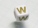 TOKO-BEADS P012-1-W Alphabet (W) 6mm P012-1-W アルファベット（W） 6mm Asian bead & African bead  Handmade,Lampeork,bead,asia,india,ethnic,parts,accessory,beads とんぼ玉,ビーズ,トンボ玉,アジア,インド,エスニック,手作り,パーツ,アクセサリー