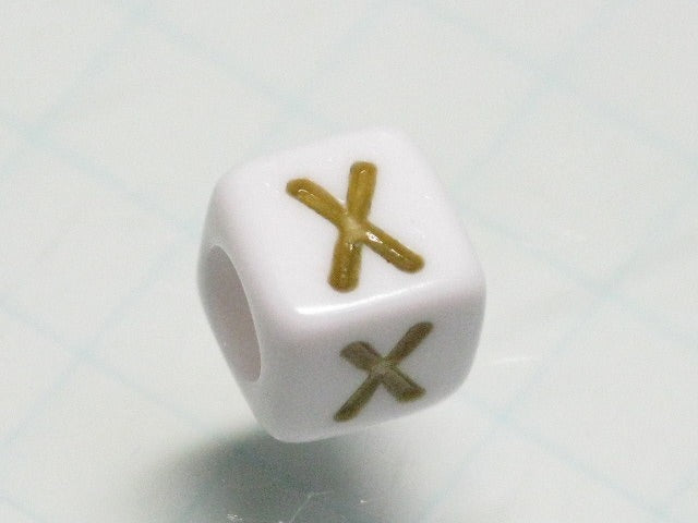 TOKO-BEADS P012-1-X Alphabet (X) 6mm P012-1-X アルファベット（X） 6mm Asian bead & African bead  Handmade,Lampeork,bead,asia,india,ethnic,parts,accessory,beads とんぼ玉,ビーズ,トンボ玉,アジア,インド,エスニック,手作り,パーツ,アクセサリー