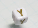 TOKO-BEADS P012-1-Y Alphabet (Y) 6mm P012-1-Y アルファベット（Y） 6mm Asian bead & African bead  Handmade,Lampeork,bead,asia,india,ethnic,parts,accessory,beads とんぼ玉,ビーズ,トンボ玉,アジア,インド,エスニック,手作り,パーツ,アクセサリー