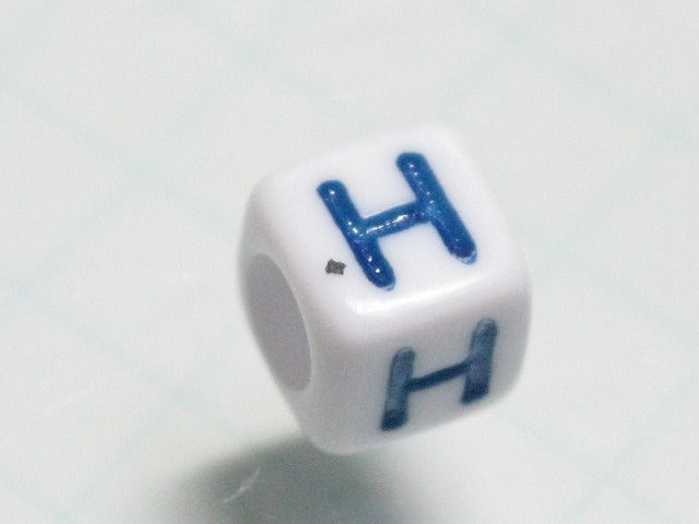 TOKO-BEADS P012-2-H Alphabet (H) 6mm P012-2-H アルファベット（H） 6mm Asian bead & African bead  Handmade,Lampeork,bead,asia,india,ethnic,parts,accessory,beads とんぼ玉,ビーズ,トンボ玉,アジア,インド,エスニック,手作り,パーツ,アクセサリー