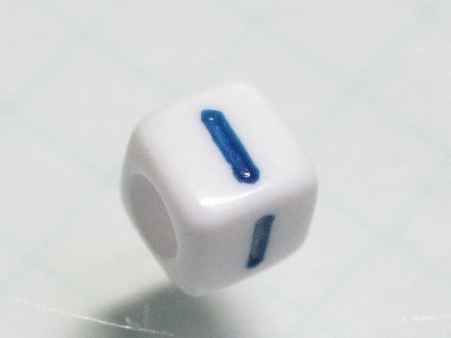 TOKO-BEADS P012-2-I Alphabet (I) 6mm P012-2-I アルファベット（I） 6mm Asian bead & African bead  Handmade,Lampeork,bead,asia,india,ethnic,parts,accessory,beads とんぼ玉,ビーズ,トンボ玉,アジア,インド,エスニック,手作り,パーツ,アクセサリー