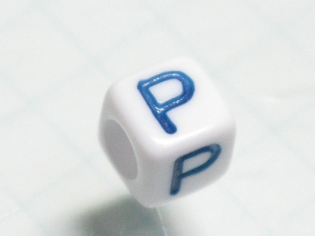 TOKO-BEADS P012-2-P Alphabet (P) 6mm P012-2-P アルファベット（P） 6mm Asian bead & African bead  Handmade,Lampeork,bead,asia,india,ethnic,parts,accessory,beads とんぼ玉,ビーズ,トンボ玉,アジア,インド,エスニック,手作り,パーツ,アクセサリー