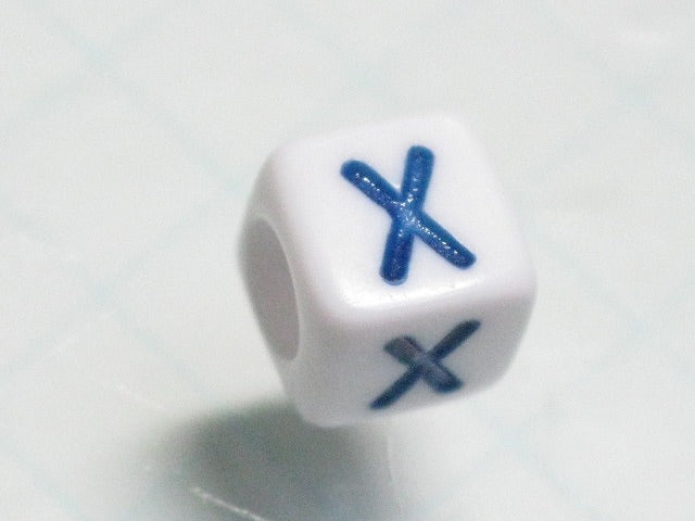 TOKO-BEADS P012-2-X Alphabet (X) 6mm P012-2-X アルファベット（X） 6mm Asian bead & African bead  Handmade,Lampeork,bead,asia,india,ethnic,parts,accessory,beads とんぼ玉,ビーズ,トンボ玉,アジア,インド,エスニック,手作り,パーツ,アクセサリー