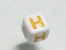 TOKO-BEADS P012-3-H Alphabet (H) 6mm P012-3-H アルファベット（H） 6mm Asian bead & African bead  Handmade,Lampeork,bead,asia,india,ethnic,parts,accessory,beads とんぼ玉,ビーズ,トンボ玉,アジア,インド,エスニック,手作り,パーツ,アクセサリー