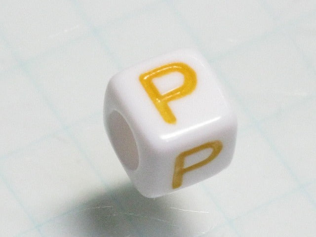 TOKO-BEADS P012-3-P Alphabet (P) 6mm P012-3-P アルファベット（P） 6mm Asian bead & African bead  Handmade,Lampeork,bead,asia,india,ethnic,parts,accessory,beads とんぼ玉,ビーズ,トンボ玉,アジア,インド,エスニック,手作り,パーツ,アクセサリー