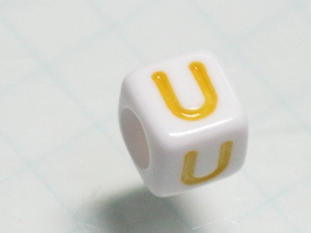 TOKO-BEADS P012-3-U Alphabet (U) 6mm P012-3-U アルファベット（U） 6mm Asian bead & African bead  Handmade,Lampeork,bead,asia,india,ethnic,parts,accessory,beads とんぼ玉,ビーズ,トンボ玉,アジア,インド,エスニック,手作り,パーツ,アクセサリー
