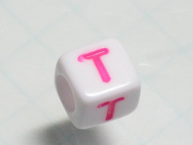 TOKO-BEADS P012-4-T Alphabet (T) 6mm P012-4-T アルファベット（T） 6mm Asian bead & African bead  Handmade,Lampeork,bead,asia,india,ethnic,parts,accessory,beads とんぼ玉,ビーズ,トンボ玉,アジア,インド,エスニック,手作り,パーツ,アクセサリー