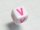 TOKO-BEADS P012-4-V Alphabet (V) 6mm P012-4-V アルファベット（V） 6mm Asian bead & African bead  Handmade,Lampeork,bead,asia,india,ethnic,parts,accessory,beads とんぼ玉,ビーズ,トンボ玉,アジア,インド,エスニック,手作り,パーツ,アクセサリー