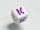 TOKO-BEADS P012-5-K Alphabet (K) 6mm P012-5-K アルファベット（K） 6mm Asian bead & African bead  Handmade,Lampeork,bead,asia,india,ethnic,parts,accessory,beads とんぼ玉,ビーズ,トンボ玉,アジア,インド,エスニック,手作り,パーツ,アクセサリー
