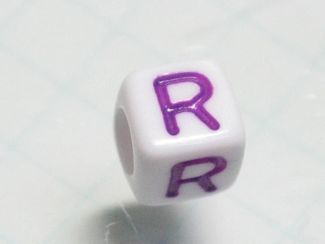 TOKO-BEADS P012-5-R Alphabet (R) 6mm P012-5-R アルファベット（R） 6mm Asian bead & African bead  Handmade,Lampeork,bead,asia,india,ethnic,parts,accessory,beads とんぼ玉,ビーズ,トンボ玉,アジア,インド,エスニック,手作り,パーツ,アクセサリー