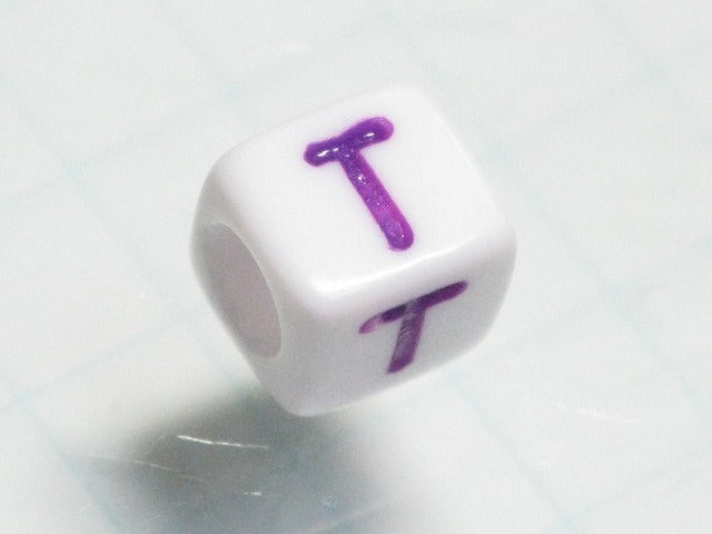 TOKO-BEADS P012-5-T Alphabet (T) 6mm P012-5-T アルファベット（T） 6mm Asian bead & African bead  Handmade,Lampeork,bead,asia,india,ethnic,parts,accessory,beads とんぼ玉,ビーズ,トンボ玉,アジア,インド,エスニック,手作り,パーツ,アクセサリー