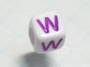TOKO-BEADS P012-5-W Alphabet (W) 6mm P012-5-W アルファベット（W） 6mm Asian bead & African bead  Handmade,Lampeork,bead,asia,india,ethnic,parts,accessory,beads とんぼ玉,ビーズ,トンボ玉,アジア,インド,エスニック,手作り,パーツ,アクセサリー