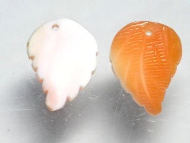 TOKO-BEADS PB005-02 Shell Charm 16~17mm PB005-02 シェルチャーム（葉） 16~17mm Asian bead & African bead  Handmade,Lampeork,bead,asia,india,ethnic,parts,accessory,beads とんぼ玉,ビーズ,トンボ玉,アジア,インド,エスニック,手作り,パーツ,アクセサリー