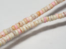 TOKO-BEADS PB011-45 Mixed colors shell bead (strand) 3mm PB011-45 ミックスカラーシェルプカレット（連） 3mm Asian bead & African bead  Handmade,Lampeork,bead,asia,india,ethnic,parts,accessory,beads とんぼ玉,ビーズ,トンボ玉,アジア,インド,エスニック,手作り,パーツ,アクセサリー