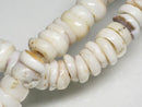 TOKO-BEADS PB014-23 Puka-Shell (strand) 6~8mm PB014-23 プカシェル（連） 6~8mm Asian bead & African bead  Handmade,Lampeork,bead,asia,india,ethnic,parts,accessory,beads とんぼ玉,ビーズ,トンボ玉,アジア,インド,エスニック,手作り,パーツ,アクセサリー