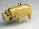 TOKO-BEADS PW002-31 Wooden Charm (Rhino with eyepin) 26mm PW002-31 ウッドチャーム（さい-9ピン付） 26mm Asian bead & African bead  Handmade,Lampeork,bead,asia,india,ethnic,parts,accessory,beads とんぼ玉,ビーズ,トンボ玉,アジア,インド,エスニック,手作り,パーツ,アクセサリー
