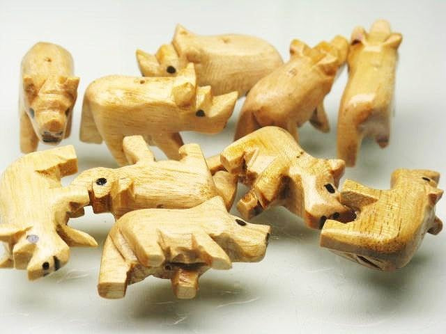 TOKO-BEADS PW002-88P Wooden Charm (10pcs) 25mm PW002-88P ウッドチャーム（さい）（10個パック） 25mm Asian bead & African bead  Handmade,Lampeork,bead,asia,india,ethnic,parts,accessory,beads とんぼ玉,ビーズ,トンボ玉,アジア,インド,エスニック,手作り,パーツ,アクセサリー