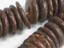 TOKO-BEADS PW004-16N Palm wood bead (strand) 15mm PW004-16N ココナッツビーズ（連） 15mm Asian bead & African bead  Handmade,Lampeork,bead,asia,india,ethnic,parts,accessory,beads とんぼ玉,ビーズ,トンボ玉,アジア,インド,エスニック,手作り,パーツ,アクセサリー