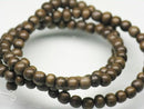 TOKO-BEADS PW302-01N Wooden bead (strand) 4.5mm PW302-01N ウッドビーズ（連） 4.5mm Asian bead & African bead  Handmade,Lampeork,bead,asia,india,ethnic,parts,accessory,beads とんぼ玉,ビーズ,トンボ玉,アジア,インド,エスニック,手作り,パーツ,アクセサリー