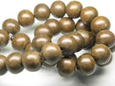 TOKO-BEADS PW302-05N Wooden bead (strand) 12.5mm PW302-05N ウッドビーズ（連） 12.5mm Asian bead & African bead  Handmade,Lampeork,bead,asia,india,ethnic,parts,accessory,beads とんぼ玉,ビーズ,トンボ玉,アジア,インド,エスニック,手作り,パーツ,アクセサリー