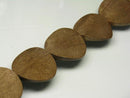TOKO-BEADS PW302-13N Wooden bead (strand) 25mm PW302-13N ウッドビーズ（連） 25mm Asian bead & African bead  Handmade,Lampeork,bead,asia,india,ethnic,parts,accessory,beads とんぼ玉,ビーズ,トンボ玉,アジア,インド,エスニック,手作り,パーツ,アクセサリー