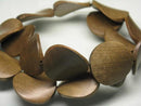 TOKO-BEADS PW302-13N Wooden bead (strand) 25mm PW302-13N ウッドビーズ（連） 25mm Asian bead & African bead  Handmade,Lampeork,bead,asia,india,ethnic,parts,accessory,beads とんぼ玉,ビーズ,トンボ玉,アジア,インド,エスニック,手作り,パーツ,アクセサリー