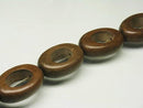 TOKO-BEADS PW302-16N Wooden bead (strand) 19mm PW302-16N ウッドビーズ（連） 19mm Asian bead & African bead  Handmade,Lampeork,bead,asia,india,ethnic,parts,accessory,beads とんぼ玉,ビーズ,トンボ玉,アジア,インド,エスニック,手作り,パーツ,アクセサリー