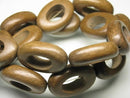 TOKO-BEADS PW302-16N Wooden bead (strand) 19mm PW302-16N ウッドビーズ（連） 19mm Asian bead & African bead  Handmade,Lampeork,bead,asia,india,ethnic,parts,accessory,beads とんぼ玉,ビーズ,トンボ玉,アジア,インド,エスニック,手作り,パーツ,アクセサリー