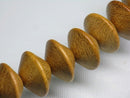 TOKO-BEADS PW304-13N Wooden bead (strand) 14~15mm PW304-13N ウッドビーズ（連） 14~15mm Asian bead & African bead  Handmade,Lampeork,bead,asia,india,ethnic,parts,accessory,beads とんぼ玉,ビーズ,トンボ玉,アジア,インド,エスニック,手作り,パーツ,アクセサリー