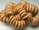 TOKO-BEADS PW306-30N Wooden bead (strand) 16.5mm PW306-30N ウッドビーズ（連） 16.5mm Asian bead & African bead  Handmade,Lampeork,bead,asia,india,ethnic,parts,accessory,beads とんぼ玉,ビーズ,トンボ玉,アジア,インド,エスニック,手作り,パーツ,アクセサリー