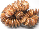 TOKO-BEADS PW306-33N Wooden bead (strand) 20mm PW306-33N ウッドビーズ（連） 20mm Asian bead & African bead  Handmade,Lampeork,bead,asia,india,ethnic,parts,accessory,beads とんぼ玉,ビーズ,トンボ玉,アジア,インド,エスニック,手作り,パーツ,アクセサリー