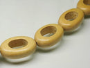 TOKO-BEADS PW310-05N Wooden bead (strand) 19mm PW310-05N ウッドビーズ（連） 19mm Asian bead & African bead  Handmade,Lampeork,bead,asia,india,ethnic,parts,accessory,beads とんぼ玉,ビーズ,トンボ玉,アジア,インド,エスニック,手作り,パーツ,アクセサリー